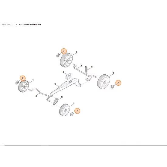 STIHL Kołpak koła 6320 704 0300